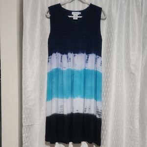 Ingear Resort Sleeveless Tie-Dye Midi Dress Stretch Top